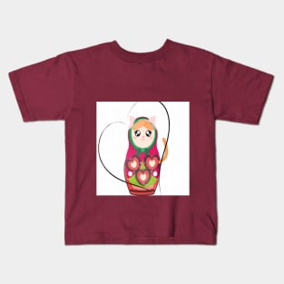 DOLL MATRIOSKA CAT HART Kids T-Shirt